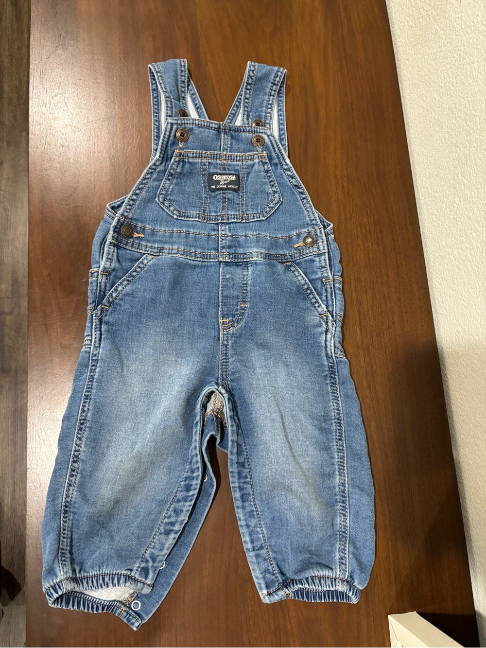 OshKosh B'gosh Light Blue Denim Kids Overalls with Front Pocket